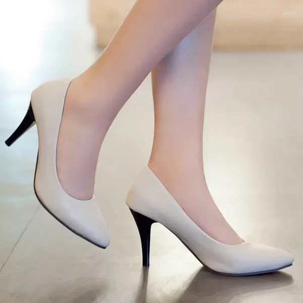 Модельные туфли Свадебные туфли Zapatos Mujer Tacon Распродажа, большие размеры 31–43, брендовые туфли-лодочки на высоком каблуке ярких цветов с острым носком 132