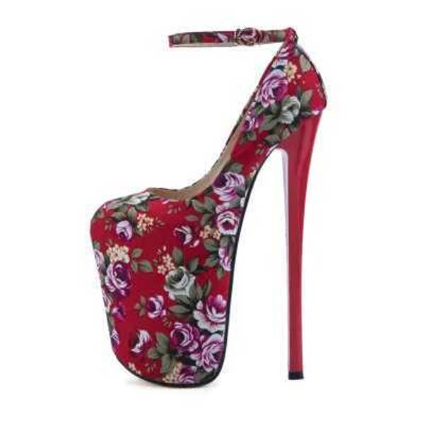 Kleid Schuhe 2019 Stiletto Pumps Frauen Herbst Plattform High Heels 22 cm Flache Blumen OL Weibliche Hochzeit Party H2403211KEI