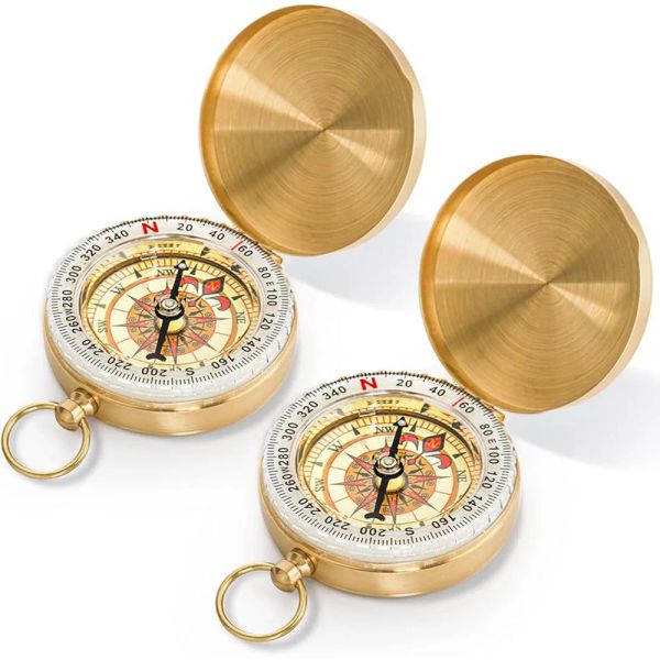 Compass 2pcs Классический карманный стиль кемпинговый компас