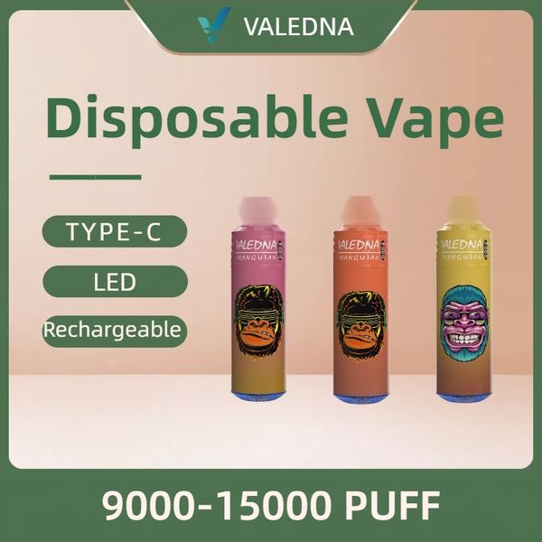 Valedna Vapes 9000 P Banana Ice Одноразовая ручка для паров Электронные сигареты Капсула 14 мл 6 светящихся цветов Регулируемая с помощью воздуха капсула с содержанием пара 5% Разделение масляного ядра 9K 055015