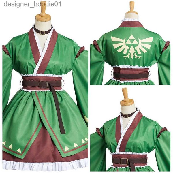 Cosplay trajes de anime respiração do link selvagem cosplay vêm feminino japonês lolita quimono vestido halloween carnaval festa setc24320