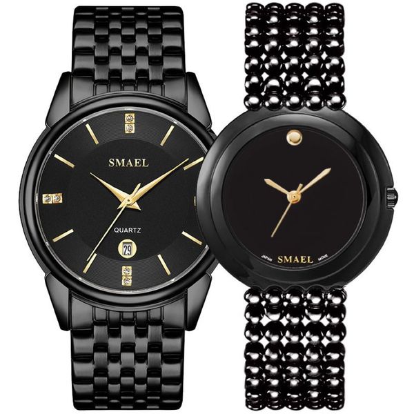 Роскошные классические часы, набор для пар, женские водонепроницаемые повседневные наручные часы, элегантные кварцевые цифровые часы 9026 1885M, cloc281g