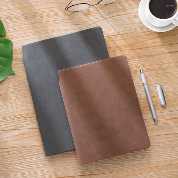 Agende esecutive all'ingrosso Pelle grigio scuro Copertina morbida Planner Notebook marrone Diario A5