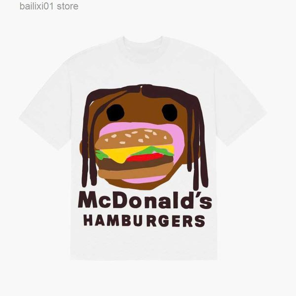 Camisetas masculinas de marca Hamburgo e batatas fritas rap estilo hip-hop hip hop na moda camiseta T240320