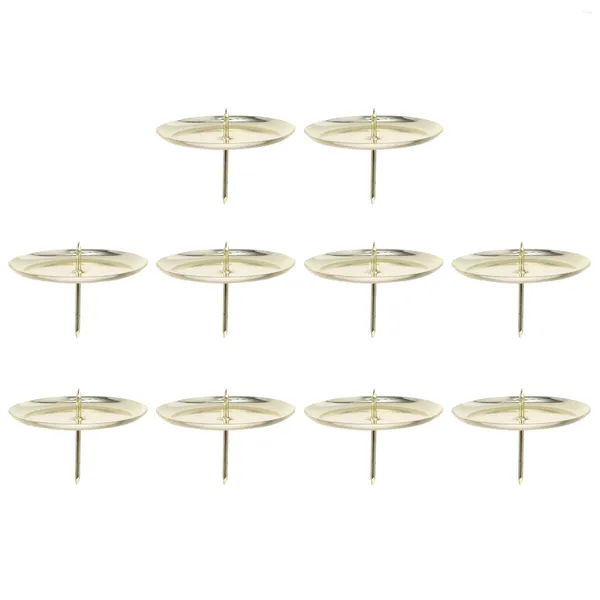 Titulares de vela 10 pcs suporte de guirlanda metal castiçal suporte de ferro doméstico simples criança