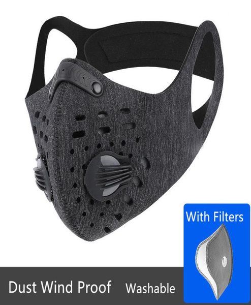 Aiying Sport Maschera da ciclismo Carbone attivo Antiinquinamento Antipolvere Corsa da allenamento Maschera lavabile Maschera PM25 con filtro6708072