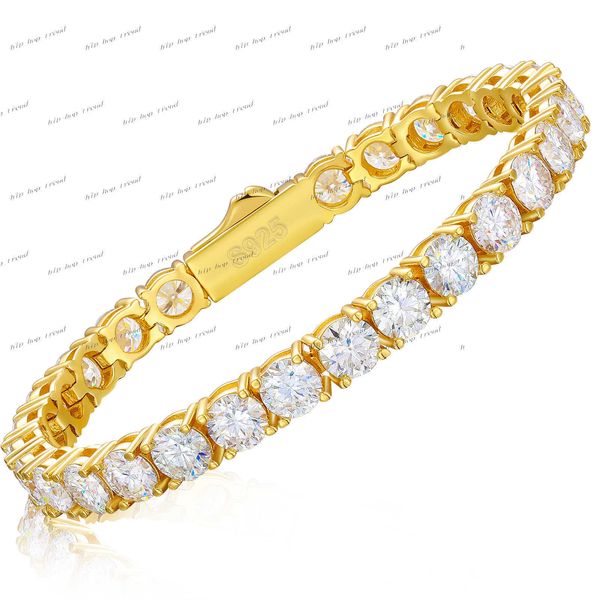 Gioielli da donna Chiusura a molla Moissanite Diamond 925 Silver VVS Cluster Bracciale tennis Ice Diamond Bracciale tennis per uomo