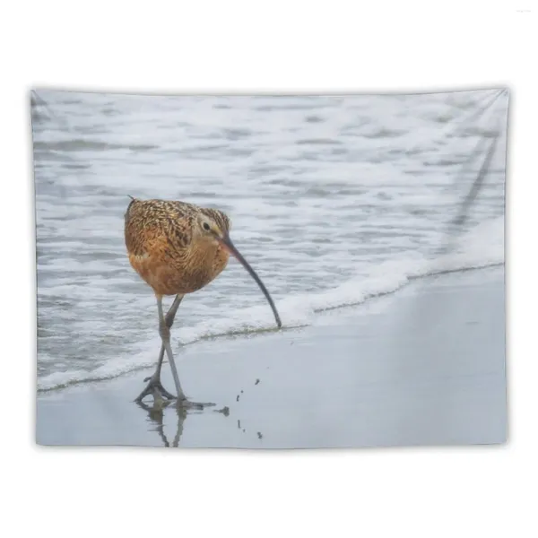 Tapeçarias Long Billed Curlew Tapeçaria Mural Bonito Decoração de Quarto Quartos Decorações Casa