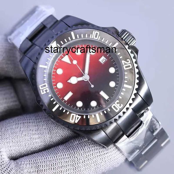 Механизм Rlx Watch Clean 44 мм Sea-dweller 116660 126660 Черное керамическое сапфировое стекло 2813 Качество механизма l