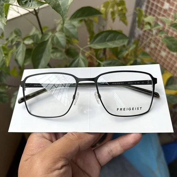 Montature per occhiali da sole Occhiali da vista da uomo di dimensioni ultra grandi per miopia/progressiva Germania ESCHENBACH 862041 Rettangolo di metallo Nero/Blu