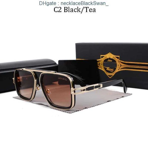 2024 Vintage Pilot Square Mulheres Homens Óculos de Sol Moda Designer Shades Golden Mens UV400 Gradiente LXN-EVO DITA Sunglass Frame Style Sun Glasses K3R3