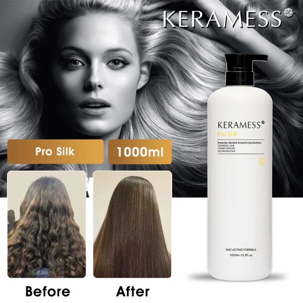 Behandlungen KeraMess Pro Silk Brasilianisches Keratin-Behandlungsprofi für tiefes lockiges Haar, Creme, Großhandel mit Haarprodukten für die Salonlinie