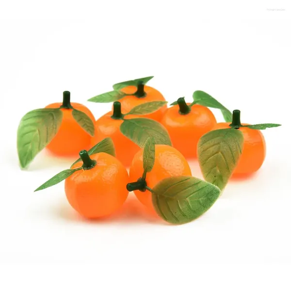 Flores decorativas 10 peças simulação artificial realista laranja frutas falsas decoração de casa espuma frutas e vegetais frutas