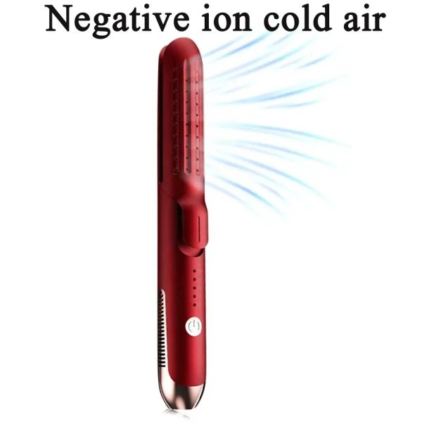 Ferros íons negativos ar frio alisador de cabelo placa de revestimento cerâmico ferro plano ptc 10s aquecimento rápido modelador de cabelo ferramenta de estilo de cabelo