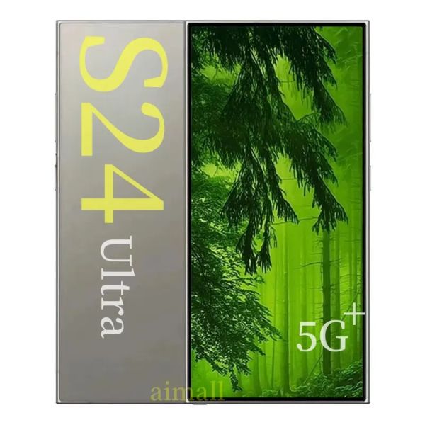 S23 Ultra S24 Celulares Desbloquear 6,8 polegadas 5G Tela de toque Tela de celular Androids S23 S24 Smartphone Câmera Telefone HD Reconhecimento de face 64GB 256GB 1TB