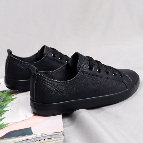 Sapatos primavera feminino de balé de sapatos planos oxford sapatos de couro macio feminino laço up panotes pretos brancos sapatos de barco 2020 novo fgb6