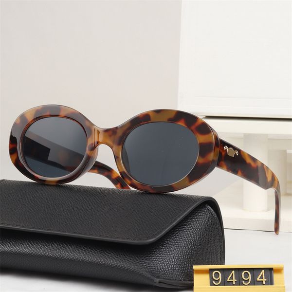 Designer occhiali da sole marca da donna da donna telaio ovale gambe specchio in metallo gambe verdi lenti sunnies casual moda retrò piccolo telaio rotondo da donna sexy da sole con scatola regalo