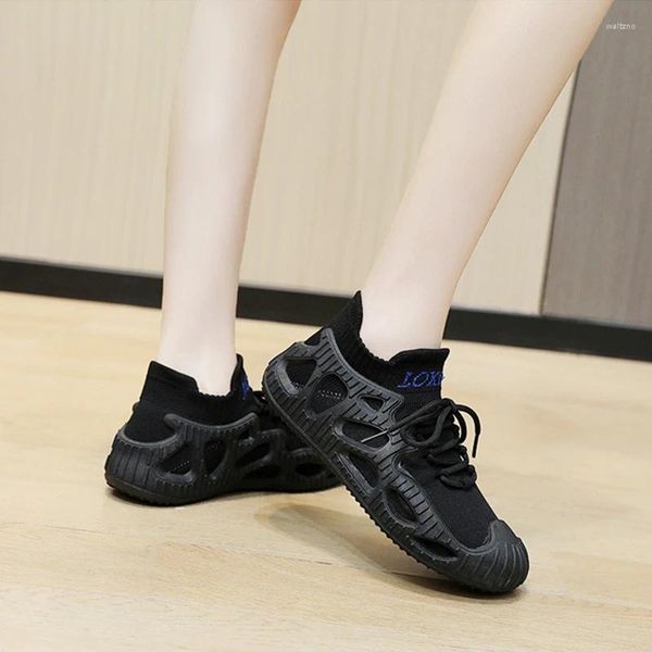 Scarpe casual 2024 Sneakers da donna antiscivolo con suola morbida sportive da corsa calzini in rete traspirante piattaforma da strada