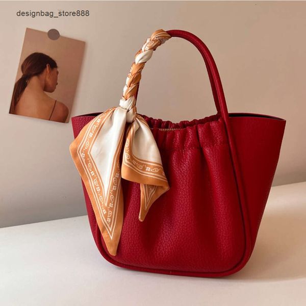 Atacado varejo marca moda bolsas vermelho saco de casamento noivas novo pequeno e alto sentido handheld cesta especial balde