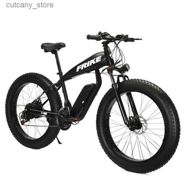 Fahrräder Ride-Ons Off-Road-Elektrofahrrad 26 Zoll 36V8A 10A350W Lithium-Fettreifen Schnee Mountainbike Erwachsener Pendler unterstütztes Elektrofahrrad L240319