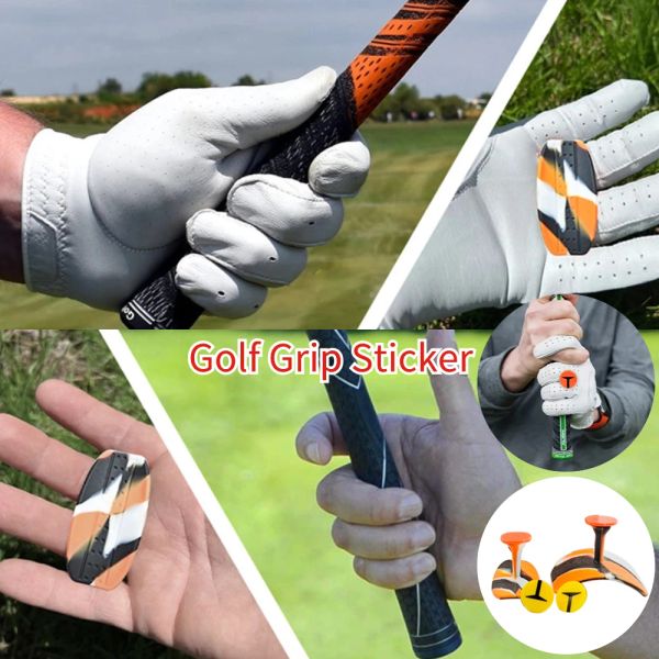 Aids Golf Grip Calibrator Aufkleber Reduzierter Griffdruck Golfschwungtrainer mit 4 Markern Golf Grip Alignment Tools Trainingshilfe