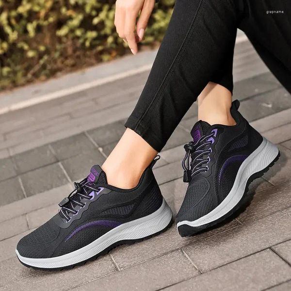 Sapatos casuais esportivos para mulheres em 2024 Fitness Running Anti Slip Autumn Outdoor Caminhadas Produtos