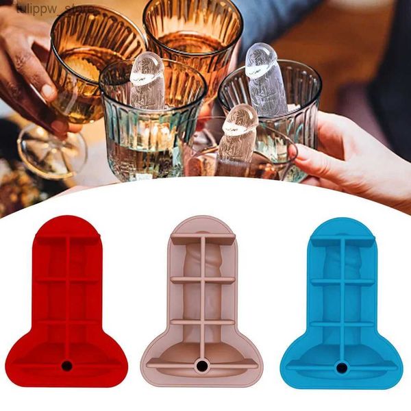 Strumenti per gelato Creativo 3D Divertente Stampo per cubetti di ghiaccio a forma di pene Vassoio per cubetti di ghiaccio in silicone Party Ice Ball Maker Stampo per ghiaccio per whisky L240319