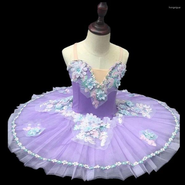 Stage Wear Balletto professionale Lago dei cigni Tutu Bianco Nero Elastico in vita Adulti Ballerina 5 strati Gonna in tulle a rete dura Tutù con slip