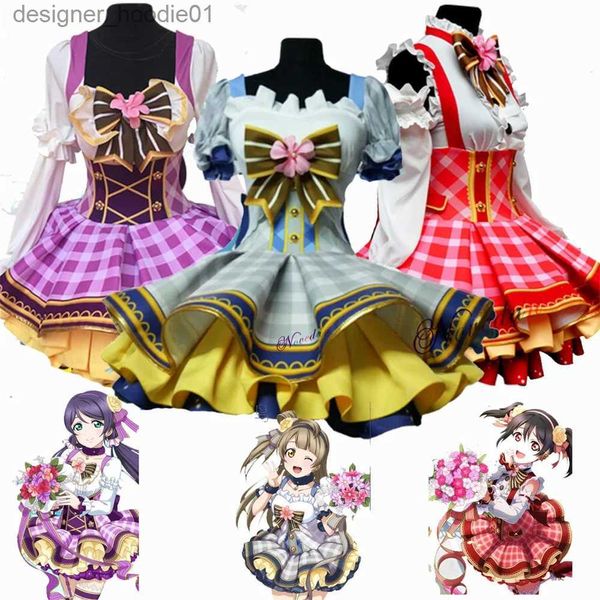 Cosplay Anime Kostüme Liebe Blumenstrauß Cosplay Nico Kotori Tojo Maki Eli Ayase Nozomi Hanayo Lolita Kleid Liebe Uniform Cosplay ComeC24320