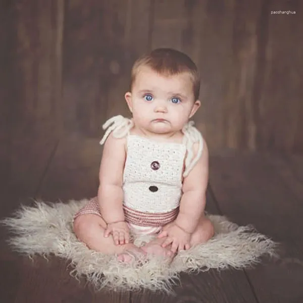 Decken 50 50 cm Kind Kinder Pografie Requisiten Säugling Pelz Stretch Garn Eingewickelt Decke Outfit PO Kommen