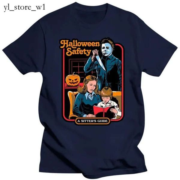 Halloweenes Shirt Herren T-Shirts Herrenbekleidung -Shirt Männer Micheal Myers Halloweenes Top Sicherheit Halloweenes Horror Kult Film Tief geliebter Witz Shirt Fun 6416