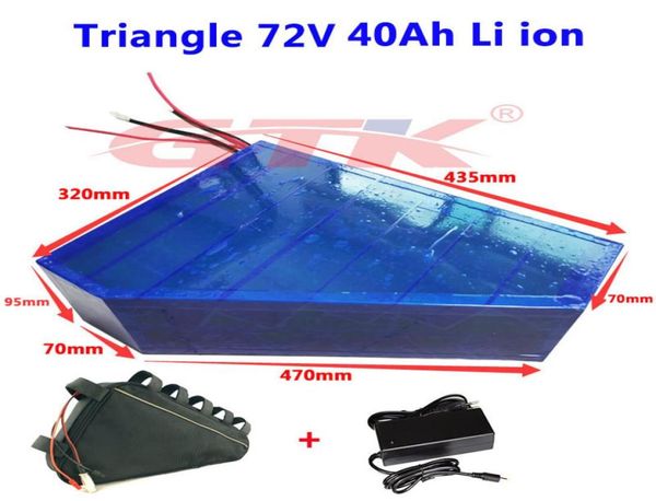 Triangle 72V 40Ah Lithium-Akku Li-Ion für Elektrofahrrad 5000W Scooter-Kit Golfwagen mit 72V BMS 5A Ladegerät8973303