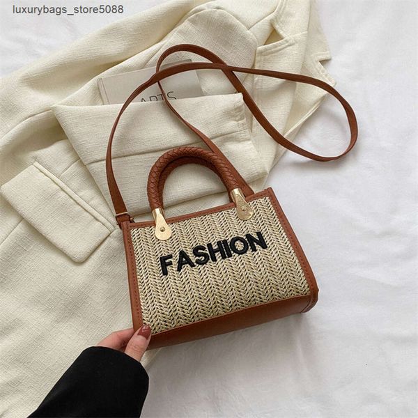 Il designer di marca di fabbrica vende borse da donna con uno sconto del 50% online Borsa quadrata in tessuto ad alta capacità alla moda Nuova lettera di moda Spalla da pendolarismo casual da donna