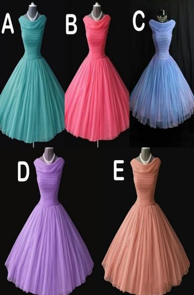 1950039s 50s Vintage Brautjungfernkleider Real Image Short Prom Dress Party Gowns Homecoming vestidos para festa2533642