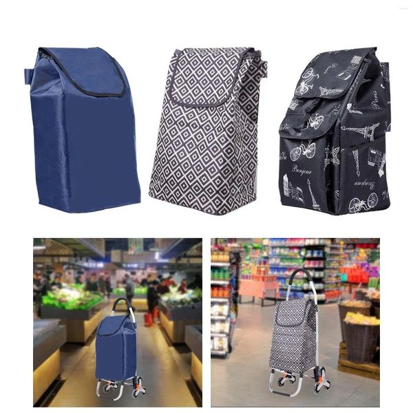 Sacos de armazenamento Bolsa de substituição de carrinho de compras Oxford Weart Wears Resistente a Durable Durbing Grocery para utilitário ao ar livre