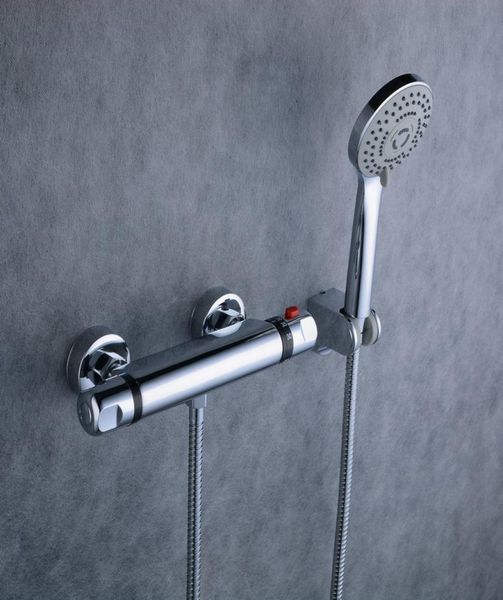 Rubinetto termostatico per vasca da bagno freddo Doccia e tubo flessibile Rubinetto da cucina cromato Miscelatore vendita stile europeo Doccia in ottone 6013050