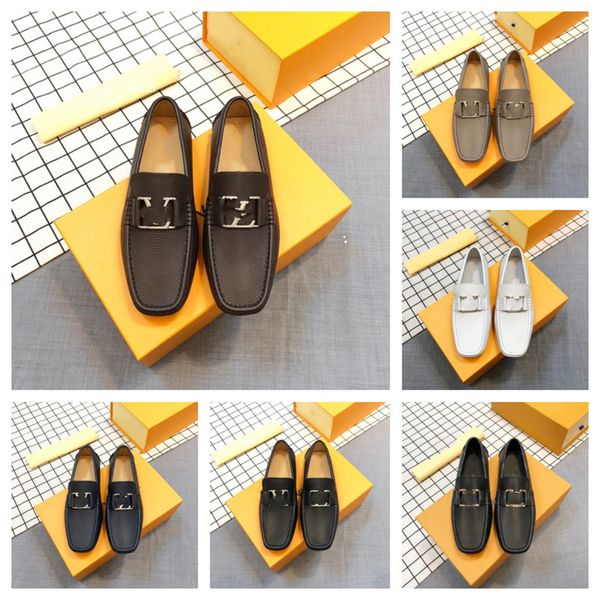 2024 modello nuovo nero mocassini firmati uomo flocca scarpe business blu traspirante slip-on scarpe solide fatte a mano spedizione gratuita taglia 38-46