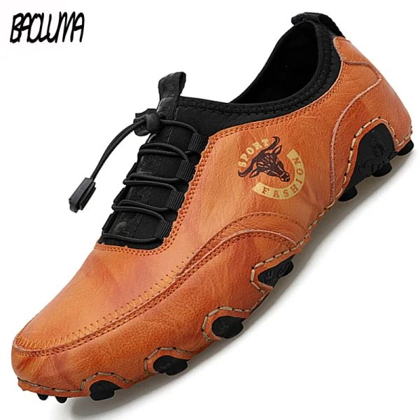 Обувь горячая продажа настоящая кожаная мужская обувь на открытом воздухе мужские лоферы мягкие мужчины мужские мужские повседневные мокасины обувь