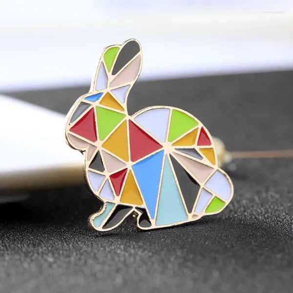 Broschen Nette Origami Vögel Puzzle Bunte Emaille Pins Für Mädchen Frauen Kind Cartoon Tier Taste Denim Abzeichen Schmuck