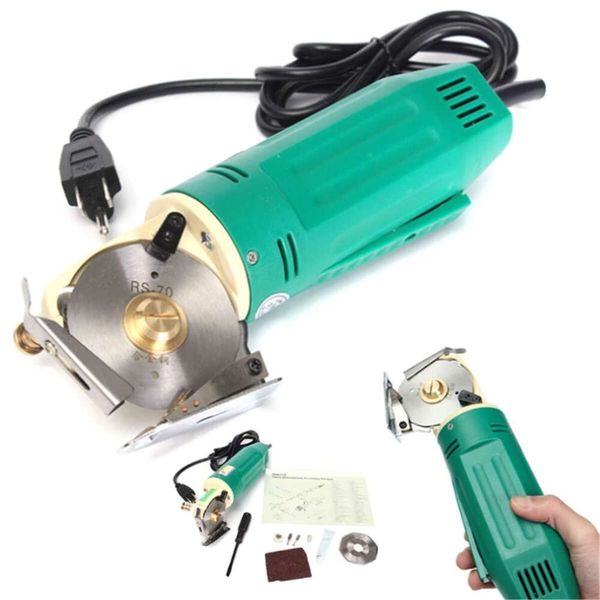 MAXWXKING 150 W rotierender Messer-Stoffschneider, Stoffschneidemaschine, elektrisches Nähzubehör, Rundmesser, automatisches Schärfen, Leder, Handwerk, Textil, kreisförmiger Schnittdurchmesser