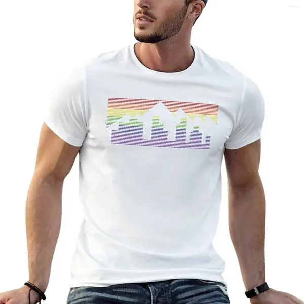 Herren-Tanktops, Nuggets, Regenbogen-T-Shirt, Übergrößen-T-Shirts, kurzes, übergroßes Animal-Print-Shirt für Jungen und Herren