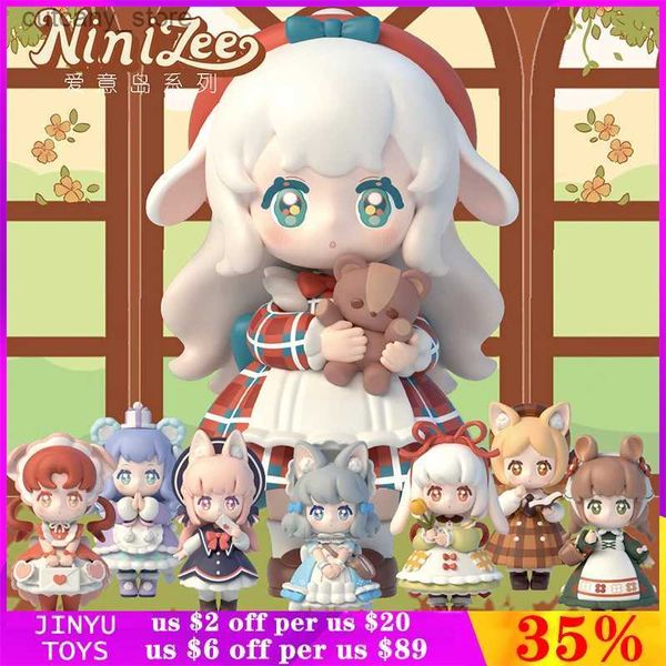 Figuras de brinquedo de ação Original Ninizee Love Island Série Caixa cega Boneca Figura de ação fofa Estatueta Decoração de mesa Brinquedos colecionáveis para crianças L240320