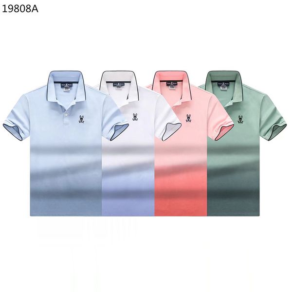 Designer masculino casual camisa polo moda gradiente camo bordado logotipo polo camiseta respirável e absorvente de suor masculino esportes tee múltiplas opções de cores tamanho M-3XL
