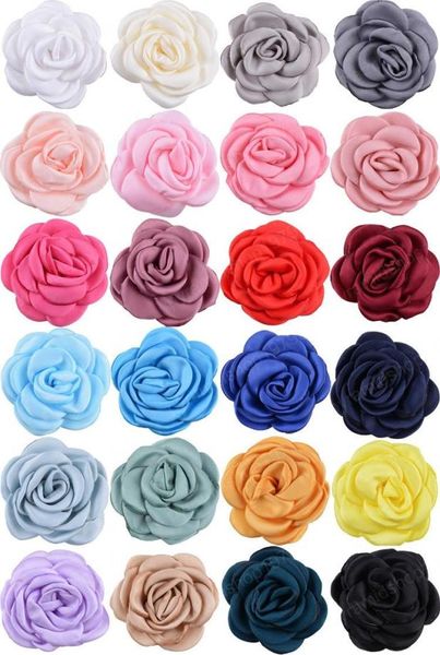 6cm Seidenblume Baby Kinder DIY Haarschmuck Blumen flache Rückseite Kopf Blumen Corsage für Stirnband Hut Dekoration1190876