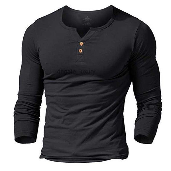 MUSCLE ALIVE mens henley camiseta cabida camisa de manga vestido para homens camisas justas de algodão casual musculação fitness camiseta