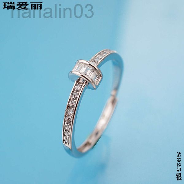 Desginer catier pulseira carier pulseira s925 anel de prata feminino zircão cartão casa estilo prego boca ao vivo perfumado vento anel aberto