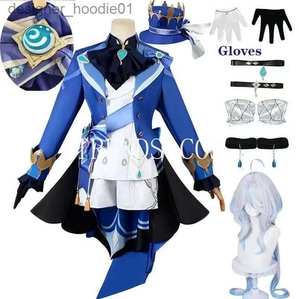 cosplay anime kostümleri odaklar furina cosplay complay giyim elbise peruk şapka sevimli seti furina giyim şapkası cadılar bayramı çizgi roman sergisi giyimc24320