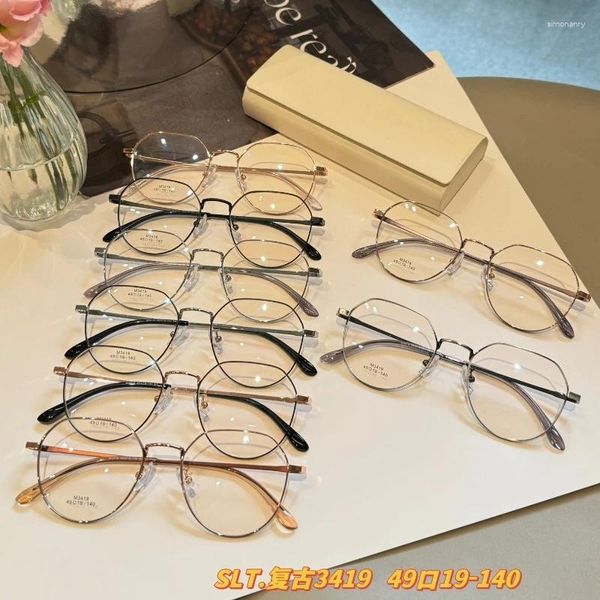 Sonnenbrillenrahmen, runde Myopie-Brille, blaues Licht blockierende Brillen, Damen und Herren, verschreibungspflichtig, Nahsicht, individuelle optische Linsen, Lesen