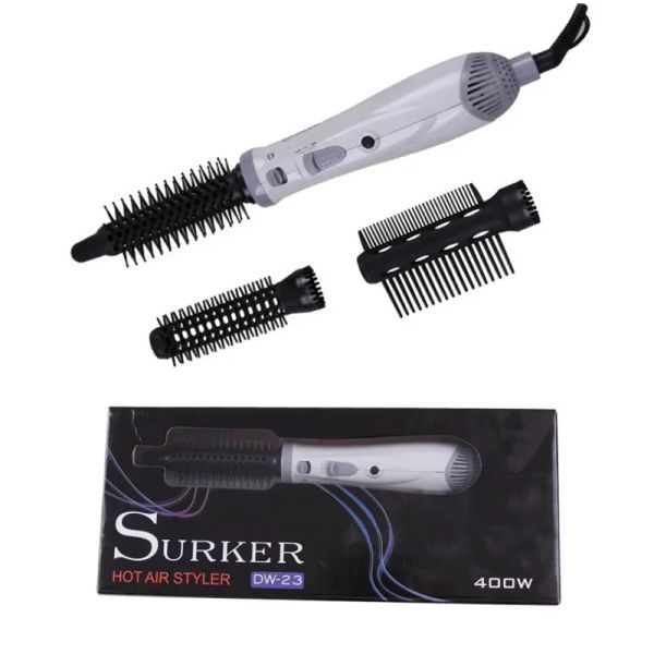 Bürsten SURKER DW23 3 in 1 Multifunktions-Elektro-Haartrockner Styling-Tools Lockiges Haarglätter Bürste Kammgebläse Heißluft-Styler