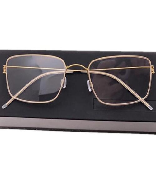 Design Handmade BTitianium Plano GLASSES Frame Men Lightweight NoScrew Rectangular Fullrim 5219145 Unisex UltraLight For Pres6894122